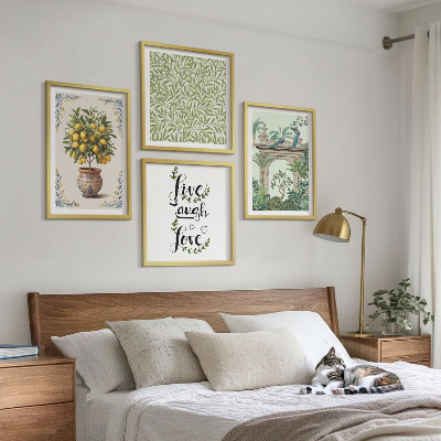 Set 4 slike u okviru Zeleno lišće egzotičnih biljaka