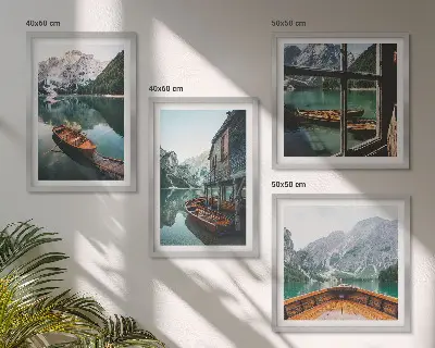 Komplet slika za spavaću sobu motiv planinskog jezera kod Lodza
