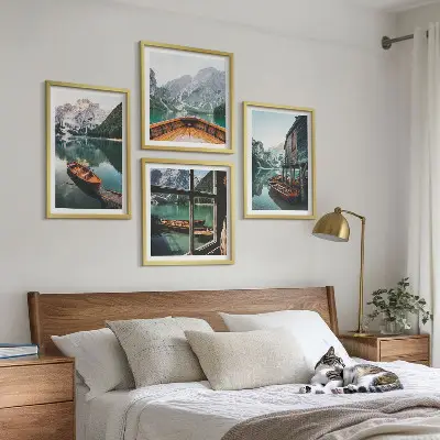 Komplet slika za spavaću sobu motiv planinskog jezera kod Lodza