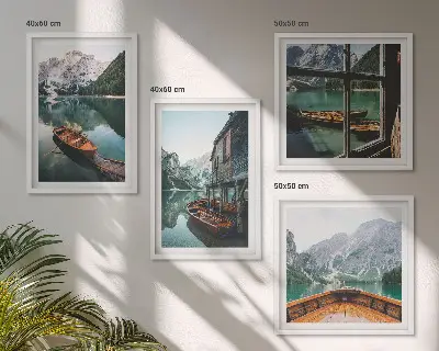 Komplet slika za spavaću sobu motiv planinskog jezera kod Lodza