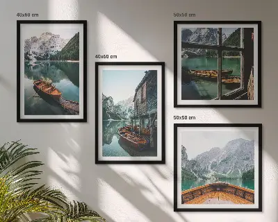Komplet slika za spavaću sobu motiv planinskog jezera kod Lodza