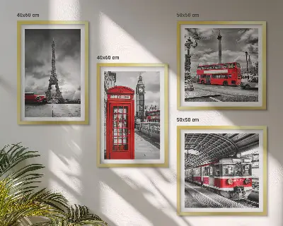 Dekorativni komplet zidnih slika s motivom londonske i pariške željeznice