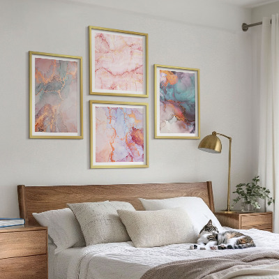 Set 4 slike u okviru Apstraktni pastelni uzorci
