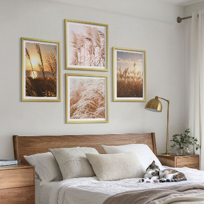 Komplet slika za spavaću sobu Zalazak sunca u boho travnatom polju