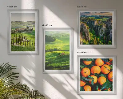 Dekorativni komplet zidnih slika priroda s narančama u talijanskom selu