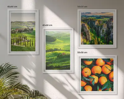 Dekorativni komplet zidnih slika priroda s narančama u talijanskom selu