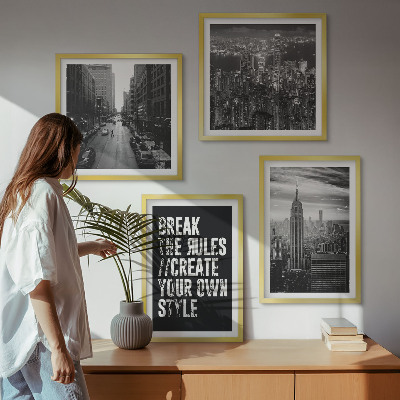 Set 4 slike u okviru Crno-bijela inspiracija za gradske ulice