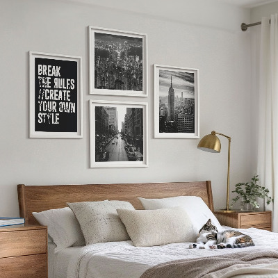 Set 4 slike u okviru Crno-bijela inspiracija za gradske ulice