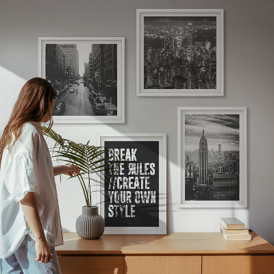 Set 4 slike u okviru Crno-bijela inspiracija za gradske ulice