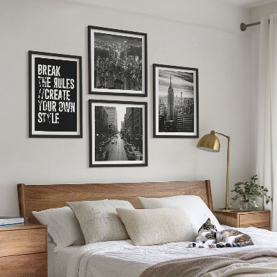 Set 4 slike u okviru Crno-bijela inspiracija za gradske ulice