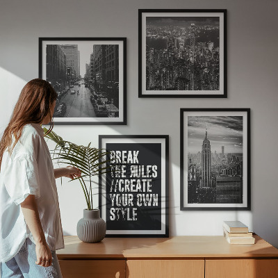 Set 4 slike u okviru Crno-bijela inspiracija za gradske ulice