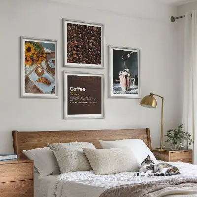 Dekorativni komplet slika za zid s motivom talijanskih zrna kave za doručak