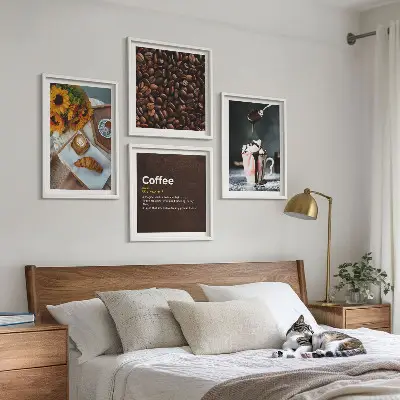 Dekorativni komplet slika za zid s motivom talijanskih zrna kave za doručak