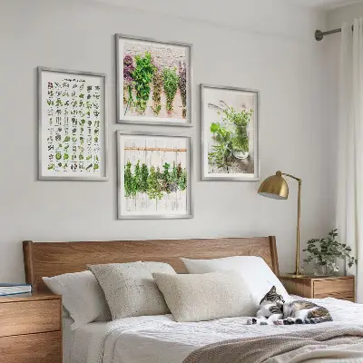 Komplet slika za spavaću sobu s motivom sušenog bilja za kuhinju