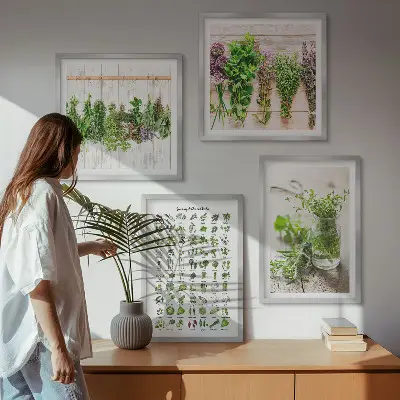 Komplet slika za spavaću sobu s motivom sušenog bilja za kuhinju