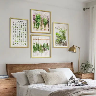Komplet slika za spavaću sobu s motivom sušenog bilja za kuhinju