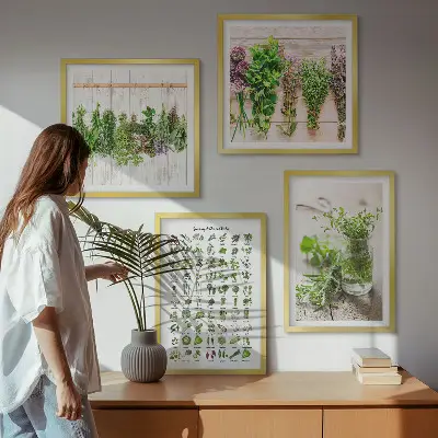 Komplet slika za spavaću sobu s motivom sušenog bilja za kuhinju