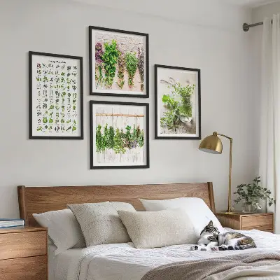 Komplet slika za spavaću sobu s motivom sušenog bilja za kuhinju