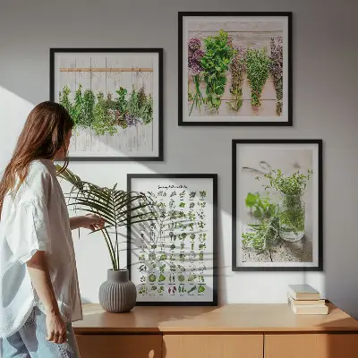Komplet slika za spavaću sobu s motivom sušenog bilja za kuhinju