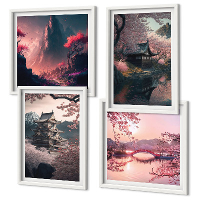 Dekorativni komplet slika za zid Fantastični pejzaži Japana