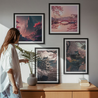 Dekorativni komplet slika za zid Fantastični pejzaži Japana