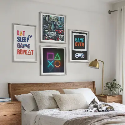 Set od 4 slike u okviru motivi za zabavu igrača