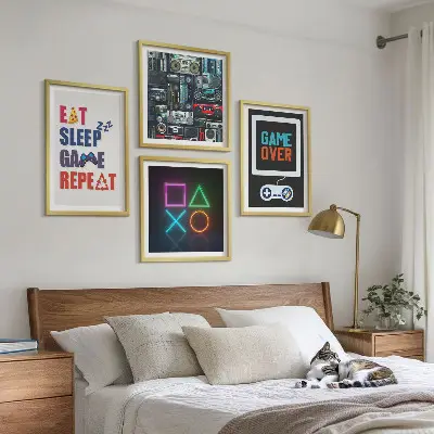 Set od 4 slike u okviru motivi za zabavu igrača