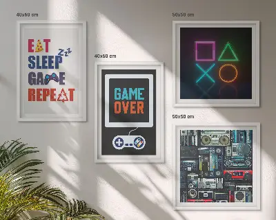 Set od 4 slike u okviru motivi za zabavu igrača