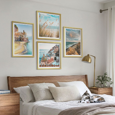 Set 4 slike u okviru Krajolici plaža gradske litice