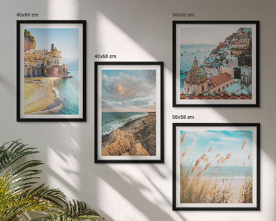 Set 4 slike u okviru Krajolici plaža gradske litice