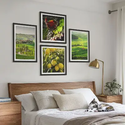 Dekorativni komplet slika za zid talijanski krajolici s brdima punim citrusa