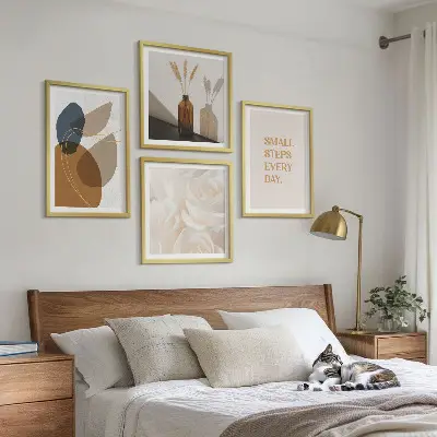 Komplet slika za spavaću sobu s motivom apstraktnih oblika