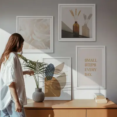 Komplet slika za spavaću sobu s motivom apstraktnih oblika