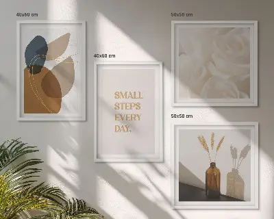 Komplet slika za spavaću sobu s motivom apstraktnih oblika