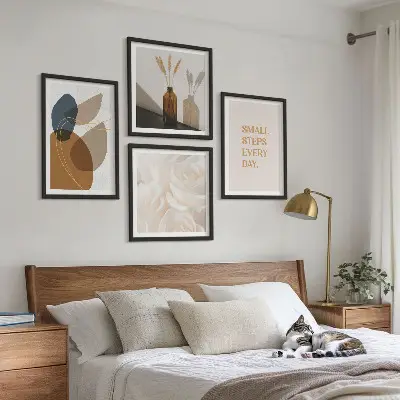 Komplet slika za spavaću sobu s motivom apstraktnih oblika