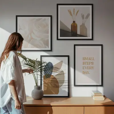 Komplet slika za spavaću sobu s motivom apstraktnih oblika