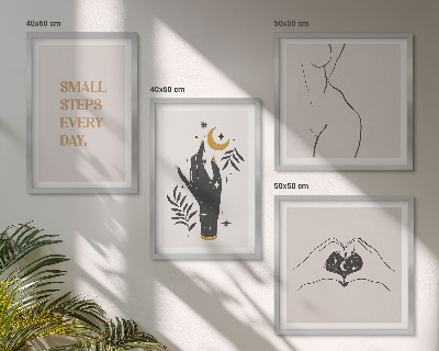 Komplet slika za spavaću sobu Minimalističke boho ilustracije