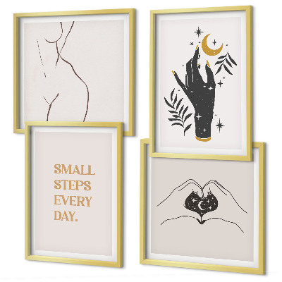 Komplet slika za spavaću sobu Minimalističke boho ilustracije