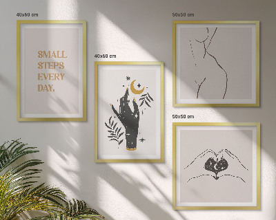 Komplet slika za spavaću sobu Minimalističke boho ilustracije