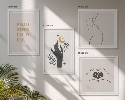 Komplet slika za spavaću sobu Minimalističke boho ilustracije