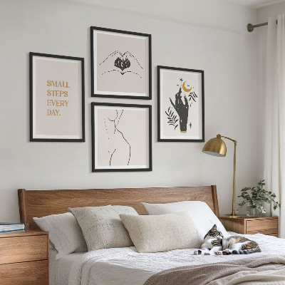 Komplet slika za spavaću sobu Minimalističke boho ilustracije