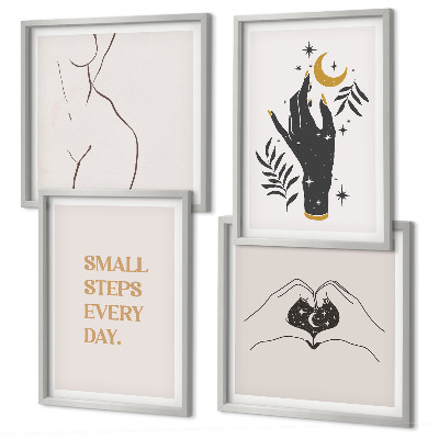 Komplet slika za spavaću sobu Minimalističke boho ilustracije