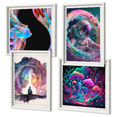 Komplet slika za spavaću sobu Šarene ilustracije fantastične umjetnosti