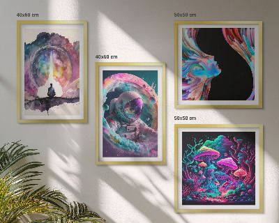 Komplet slika za spavaću sobu Šarene ilustracije fantastične umjetnosti