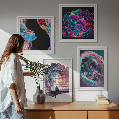Komplet slika za spavaću sobu Šarene ilustracije fantastične umjetnosti