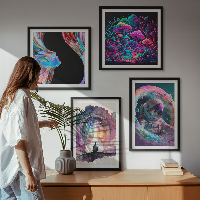 Komplet slika za spavaću sobu Šarene ilustracije fantastične umjetnosti