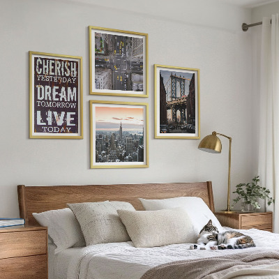Komplet slika za spavaću sobu Citat o pejzažima New Yorka