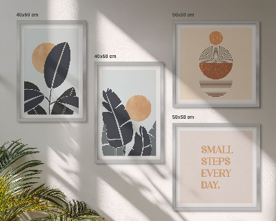 Set 4 slike u okviru Biljni uzorci velikih minimalističkih sunaca