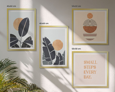 Set 4 slike u okviru Biljni uzorci velikih minimalističkih sunaca