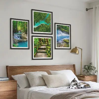 Zelene šume, kristalne vode set 4 slike u okviru